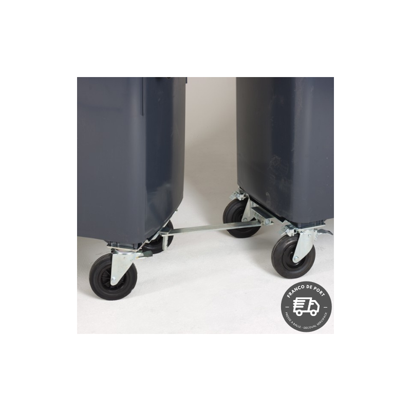 Conteneur 770 L + Timon d'attelage