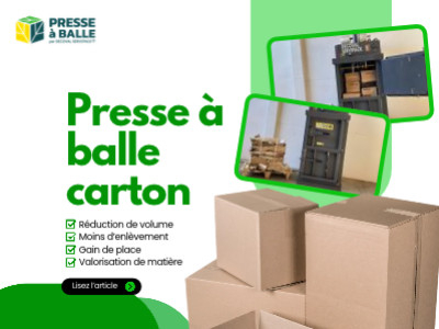 Presse à balle carton | Distributeur français SAV inclus